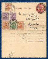 Argentina To Uruguay, 1910, Uprated Postal Stationery   (007) - Brieven En Documenten