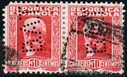 Madrid - Perforado - Edi O 669 Pareja - "B.A.T." (Banco) - Used Stamps