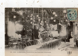 LIMOGES INTERIEUR DU CAFE DE L'UNIVERS ( CARTE PRECURSEUR ) - Limoges