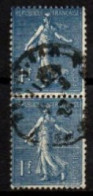 FRANCE    -   1924 .   Y&T N° 205 Oblitérés En Paire  . - 1903-60 Semeuse A Righe