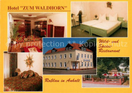 73641227 Rosslau Elbe Hotel Zum Waldhorn Gastraeume Zimmer Terrasse Rosslau Elbe - Dessau