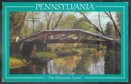 Pennsylvania, Bucks County, Delaware Canal Bridge, Mailed 1990 - Andere & Zonder Classificatie