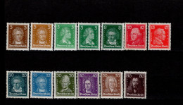 Deutsches Reich 385 - 397 Berühmte Deutsche MLH Mint Falz * - Unused Stamps