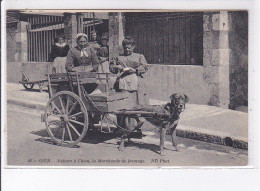 GIEN: Voiture à Chien, La Marchande De Fromage, 1er Tirage - Très Bon état - Gien