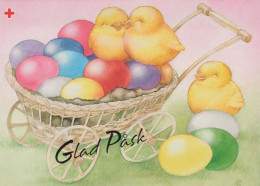 OSTERN HUHN EI Vintage Ansichtskarte Postkarte CPSM #PBO930.DE - Easter