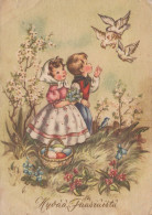 OSTERN KINDER Vintage Ansichtskarte Postkarte CPSM #PBO298.DE - Easter