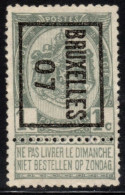 Typo 3B (BRUXELLES 07) - O/used - Typografisch 1906-12 (Wapenschild)