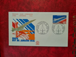 Lettre  1976 PREMIER VOL PARIS RIO DE JANEIRO PAR CONCORDE - Andere & Zonder Classificatie