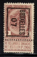 Typo 4 B (BRUXELLES 07) - O/used - Typos 1906-12 (Wappen)