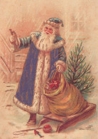 WEIHNACHTSMANN SANTA CLAUS WEIHNACHTSFERIEN Vintage Postkarte CPSM #PAK849.DE - Kerstman