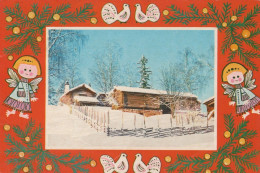 ENGEL WEIHNACHTSFERIEN Feiern & Feste Vintage Ansichtskarte Postkarte CPSM #PAH014.DE - Engelen