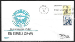 1981 (Dec 19) USS Phoenix, SSN-702, Commisioning Day - Covers & Documents
