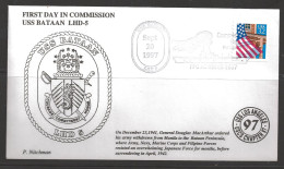 1997 (Sep 20) USS Battaan, LHD-5, First Day In Commission - Lettres & Documents