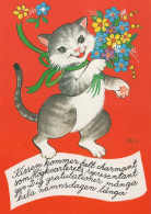 GATO GATITO Animales Vintage Tarjeta Postal CPSM #PBQ971.ES - Katzen