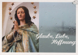 ESTATUA SANTOS Cristianismo Religión Vintage Tarjeta Postal CPSM #PBQ320.ES - Schilderijen, Gebrandschilderd Glas En Beeldjes