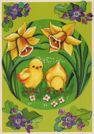 PASCUA POLLO HUEVO Vintage Tarjeta Postal CPSM #PBP239.ES - Easter