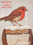 Feliz Año Navidad PÁJARO Vintage Tarjeta Postal CPSM #PBM608.ES - Nouvel An