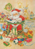 PAPÁ NOEL Feliz Año Navidad Vintage Tarjeta Postal CPSM #PBL048.ES - Kerstman