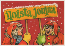 Feliz Año Navidad GNOMO Vintage Tarjeta Postal CPSM #PBA924.ES - New Year