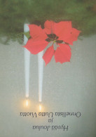 Feliz Año Navidad VELA Vintage Tarjeta Postal CPSM #PAZ361.ES - New Year