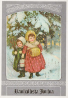 Feliz Año Navidad NIÑOS Vintage Tarjeta Postal CPSM #PAY839.ES - New Year