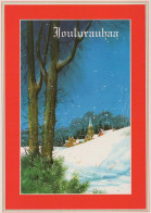 Feliz Año Navidad IGLESIA Vintage Tarjeta Postal CPSM #PAY381.ES - New Year