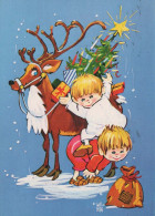 Feliz Año Navidad NIÑOS Vintage Tarjeta Postal CPSM #PAY902.ES - New Year