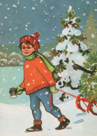 Feliz Año Navidad NIÑOS Vintage Tarjeta Postal CPSM #PAW751.ES - New Year