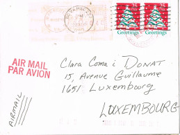 54948. Carta Aerea WARRENTON (Va) USA 1990. Franqueo Mecanico. Stamps Greetings, Navidad - Brieven En Documenten