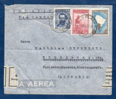 Argentina To Germany, 1939, Last Flight To Europe Via Condor, Flight L-480, Currency Censor Tape, SEE DESCRIPTION  (040) - Briefe U. Dokumente