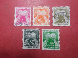 Lot 5 Timbres FRANCE Taxe N°90/94 Différents Vrac Divers (B363) - 1960-.... Gebraucht