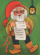 PAPÁ NOEL NAVIDAD Fiesta Vintage Tarjeta Postal CPSM #PAK781.ES - Santa Claus