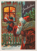 PAPÁ NOEL NIÑO NAVIDAD Fiesta Vintage Tarjeta Postal CPSM #PAK312.ES - Kerstman