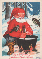 PAPÁ NOEL NAVIDAD Fiesta Vintage Tarjeta Postal CPSM #PAK388.ES - Kerstman