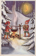 PAPÁ NOEL NAVIDAD Fiesta Vintage Tarjeta Postal CPSMPF #PAJ469.ES - Santa Claus