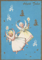 ÁNGEL NAVIDAD Vintage Tarjeta Postal CPSM #PAH885.ES - Anges