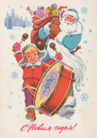 PÈRE NOËL Bonne Année Noël Vintage Carte Postale CPSM URSS #PAU346.FR - Santa Claus