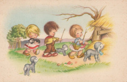 ENFANTS ENFANTS Scène S Paysages Vintage Carte Postale CPSMPF #PKG735.FR - Scene & Paesaggi