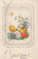 PÂQUES POULET ŒUF Vintage Carte Postale CPA #PKE121.FR - Easter