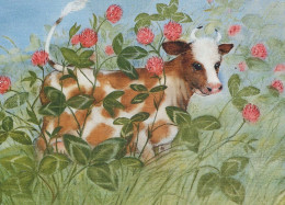 VACHE Animaux Vintage Carte Postale CPSM #PBR816.FR - Vacas