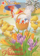 PÂQUES POULET ŒUF Vintage Carte Postale CPSM #PBO865.FR - Easter