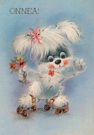 CHIEN Animaux Vintage Carte Postale CPSM #PAN958.FR - Honden