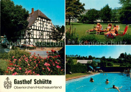 73641031 Oberkirchen Sauerland Gasthof Schuette Garten Schwimmbad Oberkirchen Sa - Schmallenberg