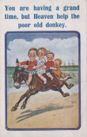 BURRO Animales Vintage Antiguo CPA Tarjeta Postal #PAA251.ES - Donkeys
