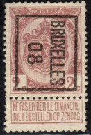 Typo 7B (BRUXELLES 08) - O/used - Typos 1906-12 (Wappen)