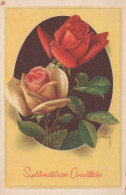 FLOWERS Vintage Postcard CPSMPF #PKG107.GB - Fiori