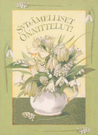 FLOWERS Vintage Postcard CPSM #PBZ629.GB - Fiori