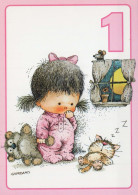 HAPPY BIRTHDAY 1 Year Old GIRL Children Vintage Postcard CPSM Unposted #PBU114.GB - Anniversaire