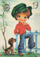 HAPPY BIRTHDAY 9 Year Old BOY CHILDREN Vintage Postal CPSM #PBT993.GB - Cumpleaños