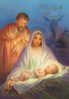 Virgen Mary Madonna Baby JESUS Christmas Religion Vintage Postcard CPSM #PBP746.GB - Vierge Marie & Madones